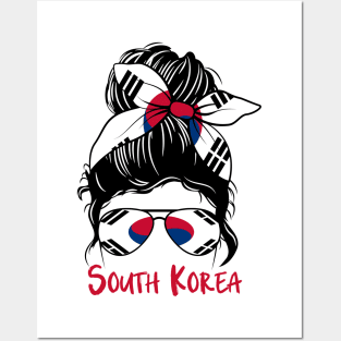 Korean  Girl, Korean  girlfriend, South Korea Messy bun Posters and Art